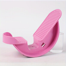 (Pink Stretching Wheel Step) 1pc Stretching Wheel - Leg Trainer with Manual Resistance, Non-Electric, Plastic Material, Professional Equipment for Home Fitness / Physical