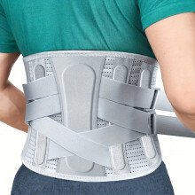 (M) Adjustable Breathable Back Support Belt with Straps - Professional Medical Grade Lumbar Brace for Heavy Lifting, & Lower Back Pain
