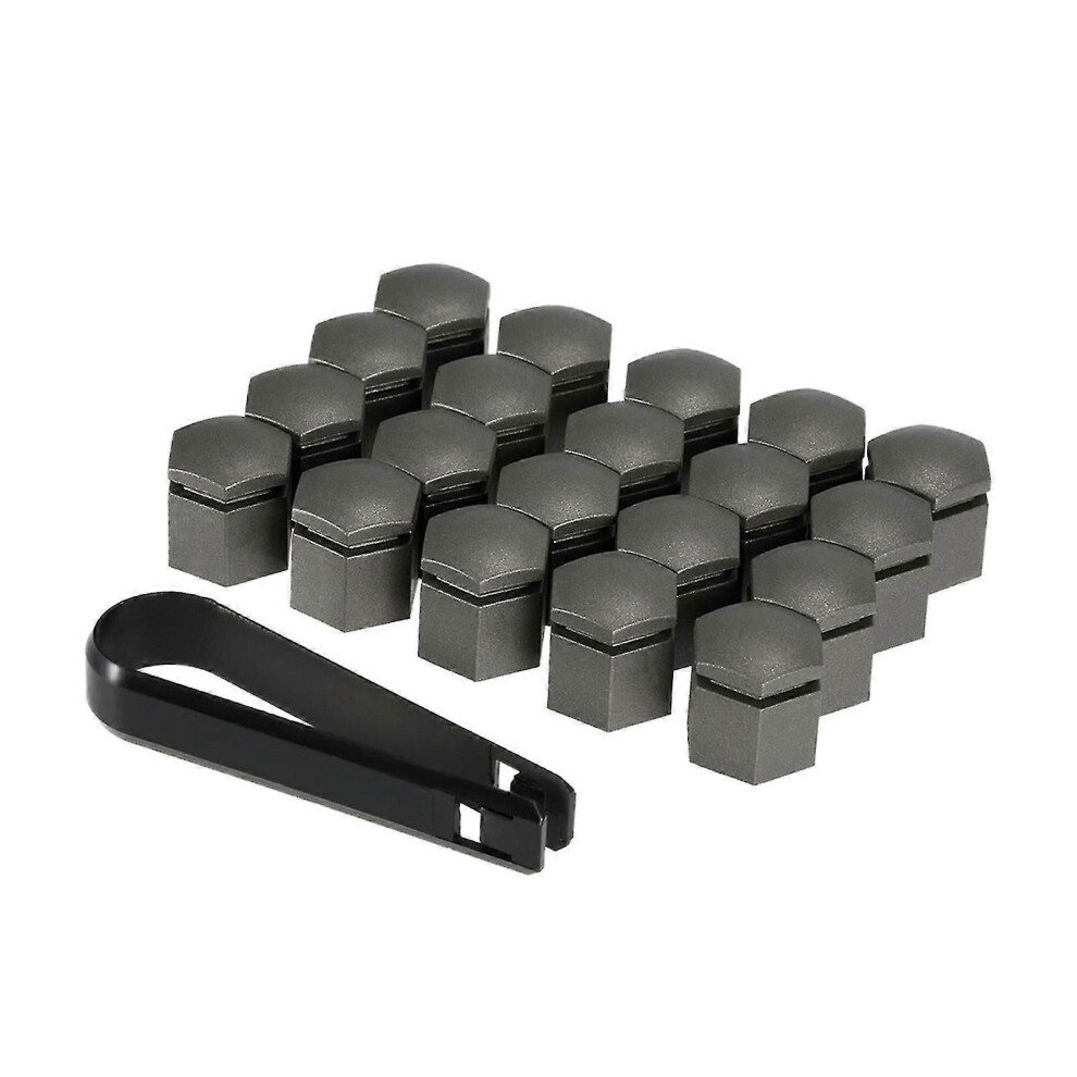 (As Show, One Size) 20Pcs 19Mm Car Wheel Nut Cover Bolt Cap Grey 6909775938317