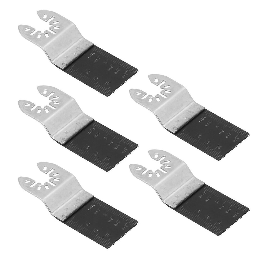 (As Show, One Size) 5Pcs Oscillating Multitool Blade Universal Quick Release Oscillating Tool For Wood Plastic34mm Bimetal 6909775985144