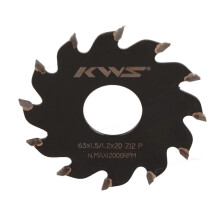 (As show, One size) 63x1.5x20x12 Saw Blade Durable Alloy Slotting Saw Blade for Wood Plastic Metal Tile Cutting