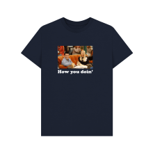 (S, Navy Blue) Friends How You Doin'? Unisex T-Shirt
