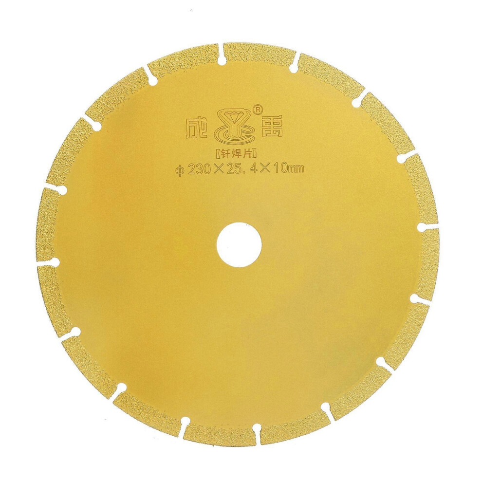 (As Show, One Size) Diamond Saw Blade Circular Segmented Brazing Disc For Cutting Marble 230 X 25.4 X 10Mm 6909775984765