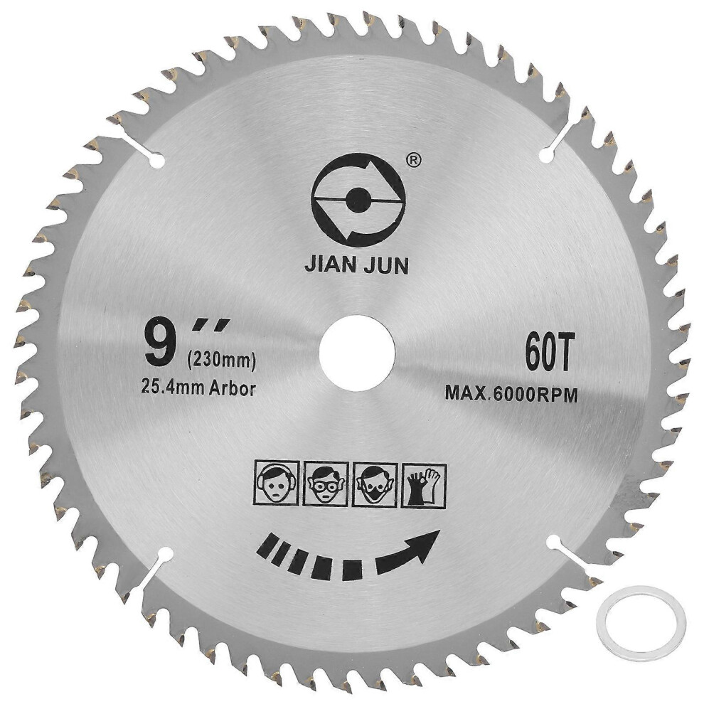 (As Show, One Size) Circular Saw Blade Cemented Carbide Woodworking Saw Blade Accessory 9 X 60T 230Mm 6909775967263