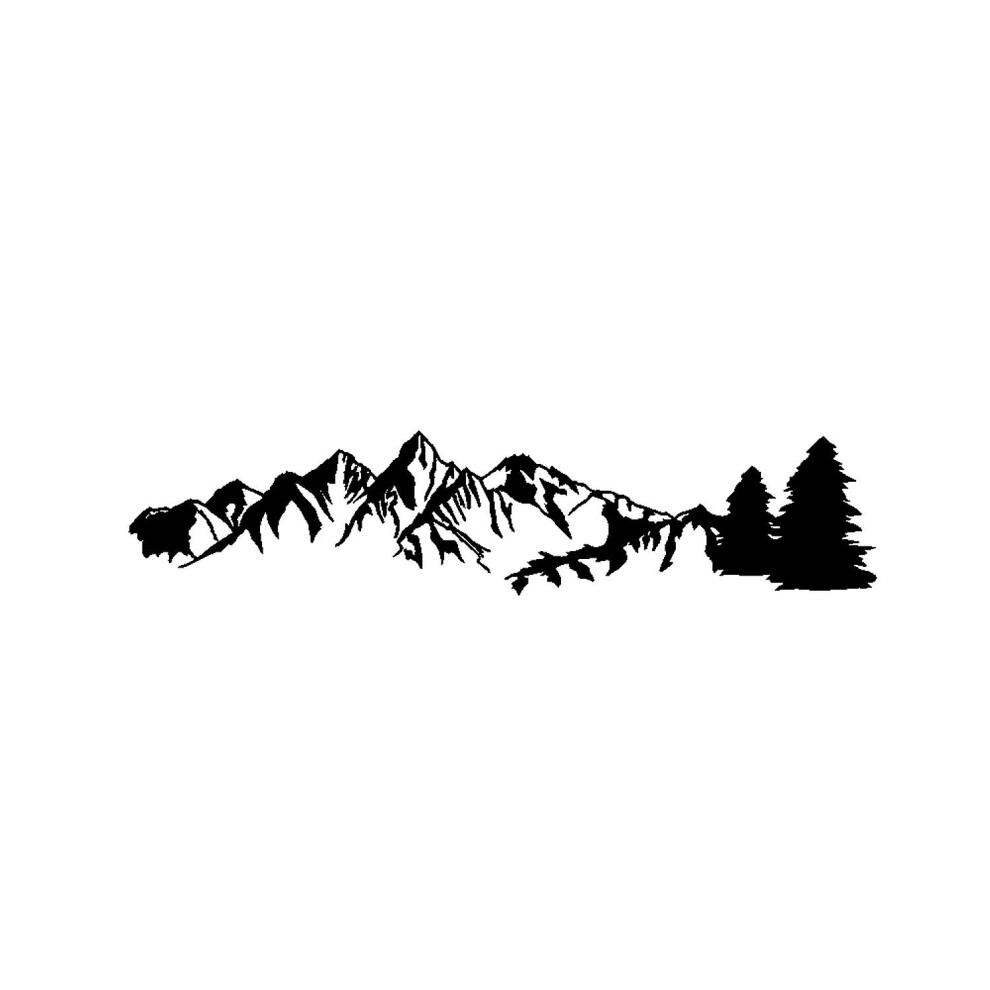 (As Show, One Size) 1 Pcs Universal Car Sticker Reflective Trees Mountain Forest Graphic Stickers For Camper Rv Trailer 6909775548554