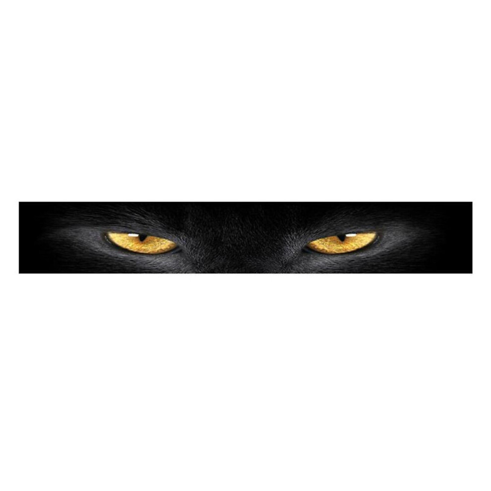 (As Show, One Size) Car Front Windshield Sticker, Rear Block Sunshade Sticker Decoration 3D Stereoscopic Cat Eye Car Sti Black 6909775532195