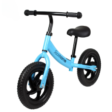 12" Balance Bike Carbon Steel Frame No Pedal Walking Balance Bike Training Bicycle for Kids and Toddlers 2- to 6 Years Old Bike Blue