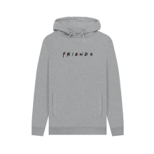 (L, Light Heather) Friends Logo Unisex Hoodie - Heather Grey