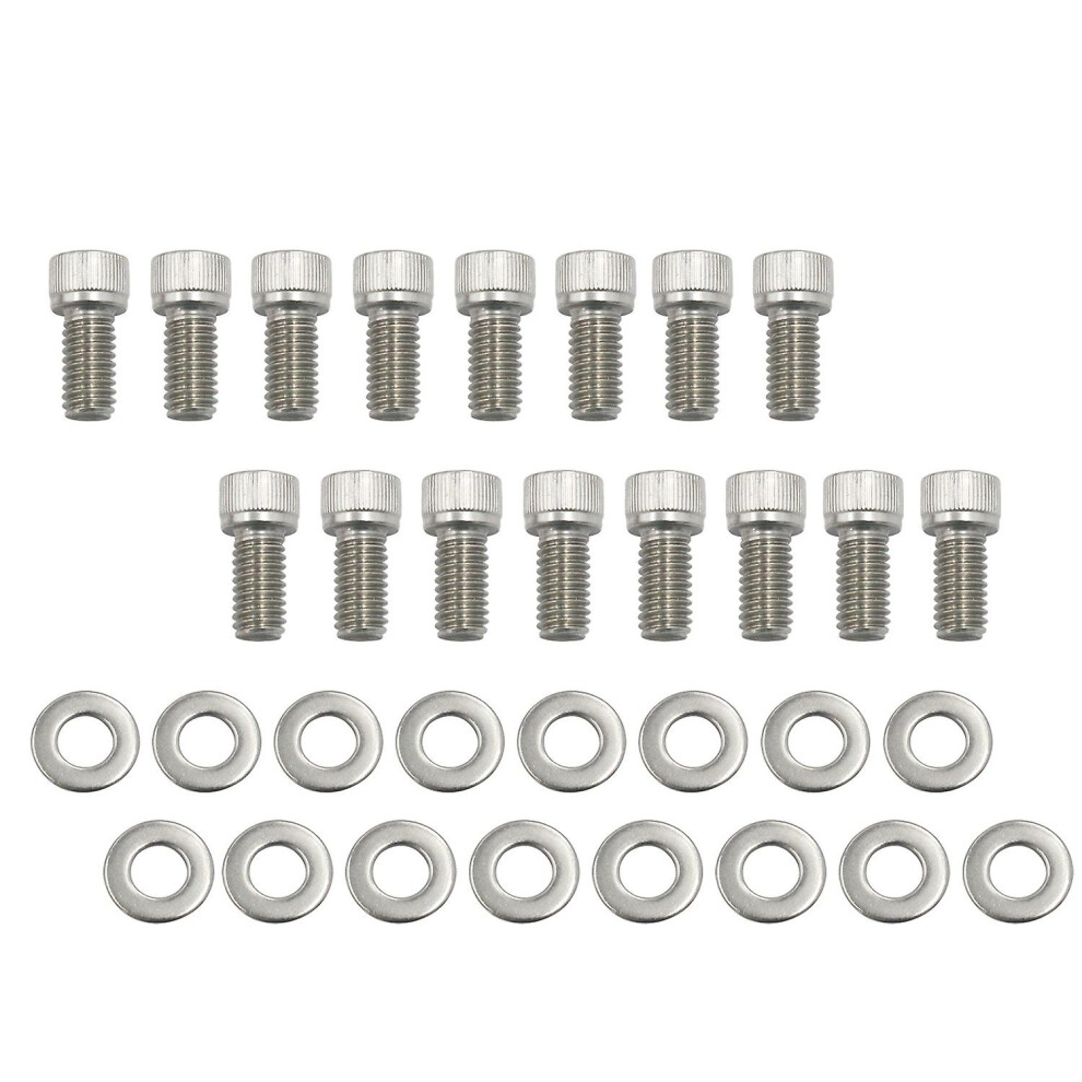 (As Show, One Size) Sbf Header Bolts Stainless Steel Kit Small Block Replacement For Ford 260 289 302 351W 351C 5.0L 6909775643297