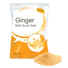(As show, One size) EELHOE 30g Ginger Bath Scrub Salts Improves Lymphatic Swelling Dissipate Moisture Smooth Clean