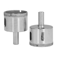 (As show, One size) 2Pcs Tile Drill Bits 40mm Lower Resistance High Efficiency Sturdy Durable Wide Application Glass Drill Bit
