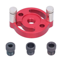 (As show, One size) Vertical Dowel Jig Round Aluminum Alloy Self Centering Drill Guide Kit for Woodworking