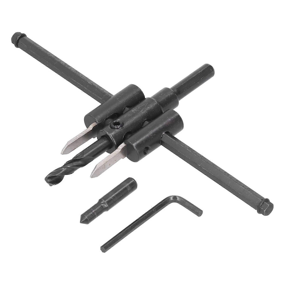 (As Show, One Size) Adjustable Circle Hole Cutter Saw Kit Wood Drill Bit Round Cutting Woodworking Diy Tool30200mm 6909775988350