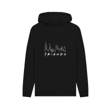 (S, Black) Friends Skyline Unisex Hoodie