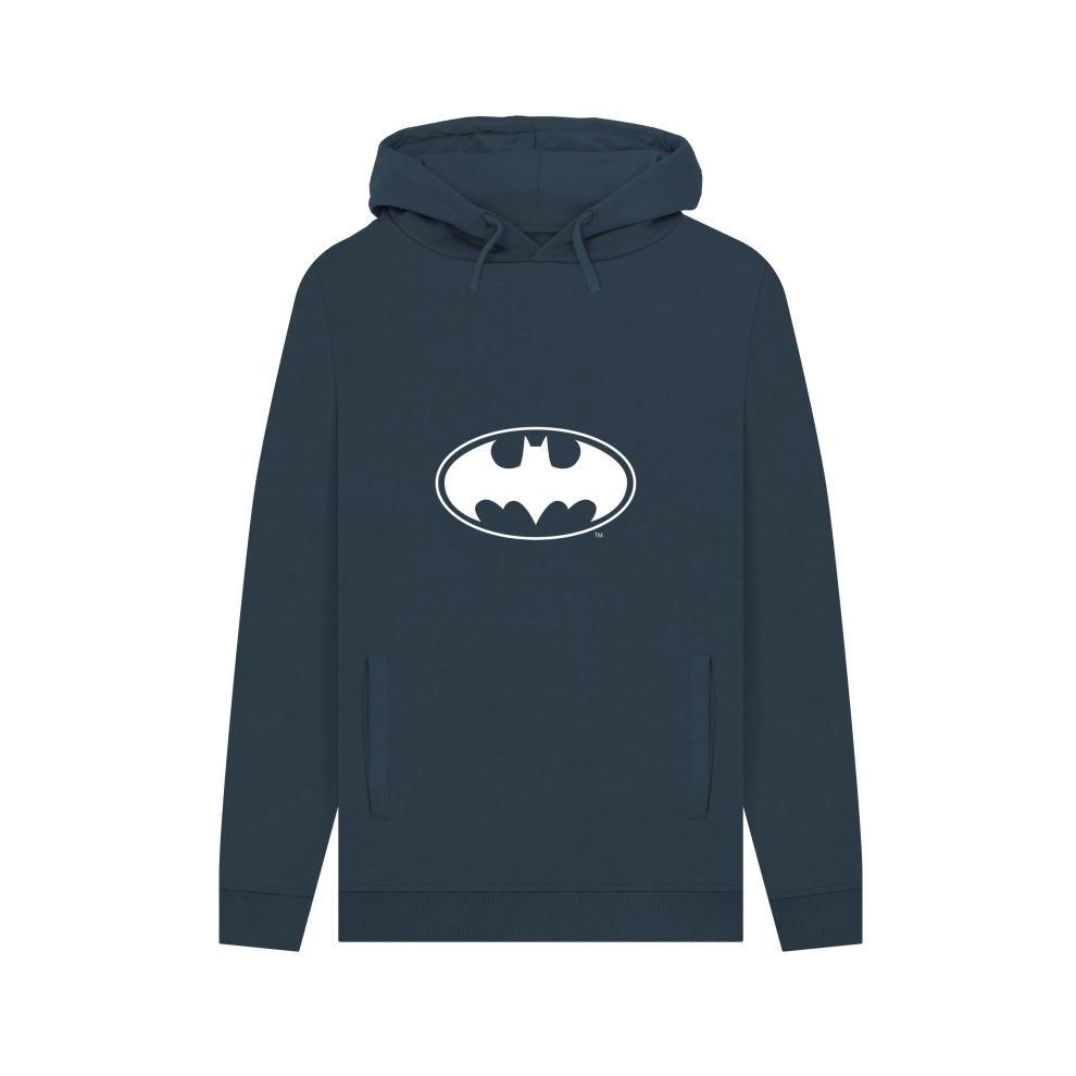 (4XL, Navy) Batman Monochrome Logo Unisex Hoodie