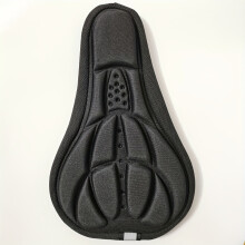 (Black, Mountain Bike 3D Seat Cushion Cover) Comfortable Bicycle Seat Cushion Cover - Breathable 3D Design, Shock Absorption, Ideal for Road & Mountain Bikes