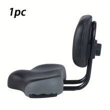 (1pc) 1pc Adjustable Bike Saddle with Backrest, Iron Construction, Non-Slip Wide Comfort Cushion, for Bicycles, Tricycles, E-Bikes