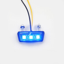 (Blau) Motorrad-Kennzeichen-LED-Licht 12V Motorrad-Kennzeichen-Warnleuchte Universal-Rücklicht Dekoratives Motorradzubehör