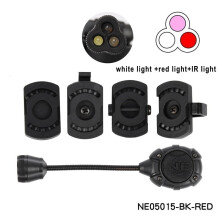 (RED-IR-WH)Airsoft Taktisches Helm-Blitzlicht Mpls 3-Modus-LED-Helmlichter Militärische schnelle Helmlampe Jagd-Überlebens-Sicherheitstaschenlampe