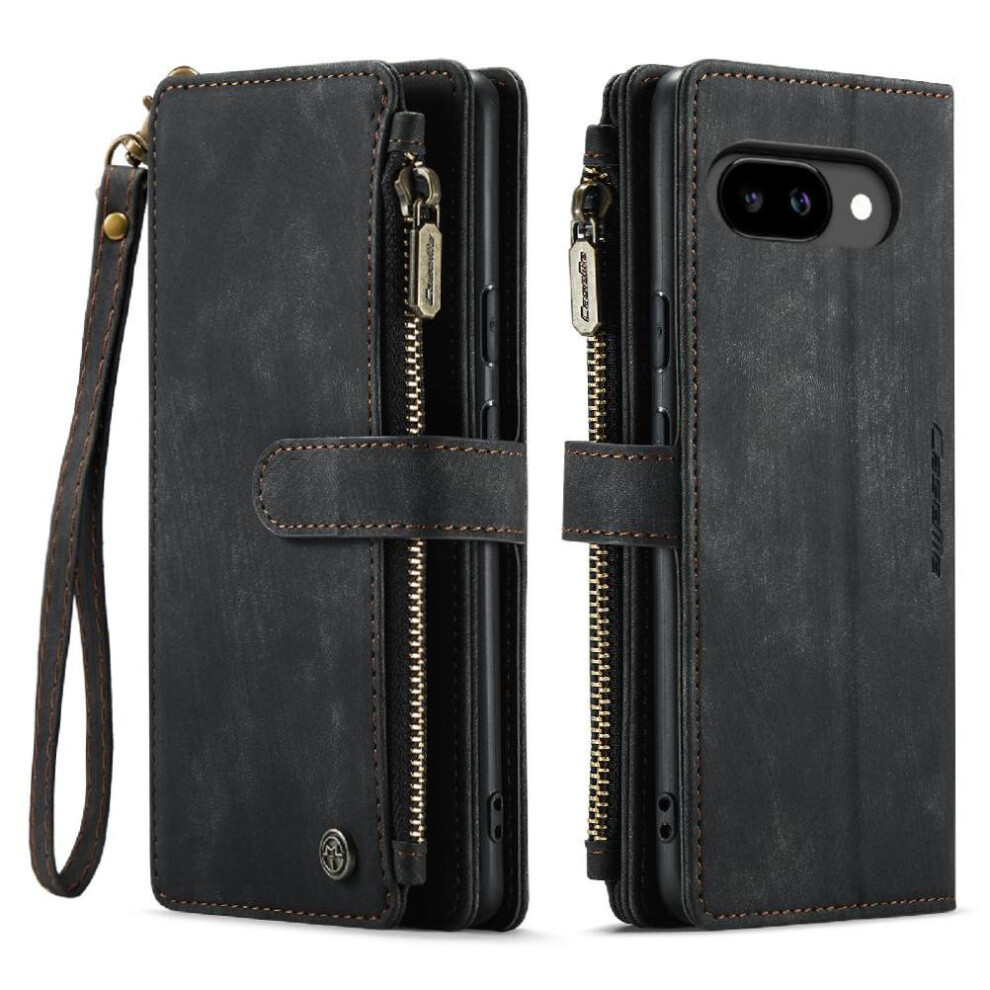 (Black) Flip Case For Google Pixel 9A With Card Holder Drivers License Card Slots Drivers License Card Slots Black 764563521227