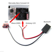 Bluetooth Adapter Aux In Audio 18 Pin Mercedes Benz A-Klasse C-Klasse CLK SL Comand 2.0 Radio W168 W202 W208 W209