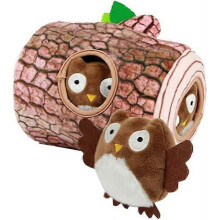 Dog Toy, Durable Bear Hide and Seek Interactive Plush Dog Toy for Dogs, Pets, Brown Stump