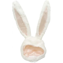 Funny Plush Bunny Hat, White Black Cute Rabbit Ears Hood Cap Party Favors Hats
