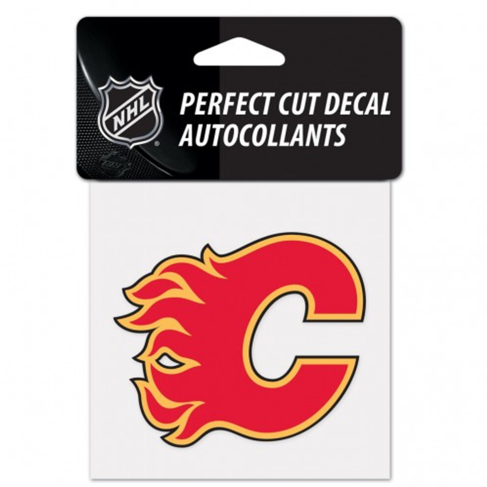 Calgary Flames Decal 4X4 Perfect Cut Color 032085218605