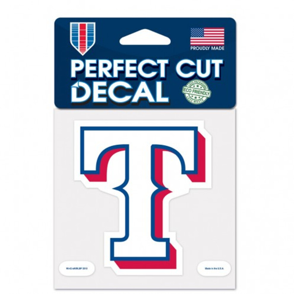Texas Rangers Decal 4X4 Perfect Cut Color 032085939043