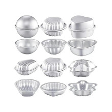 (As show, One size) 12 Pcs 6 Shapes Bath-bomb Making compatible with Crafts Diy Bath-bomb Crafting Press Mould compatible with Handmade Soaps Candle Cake Baking