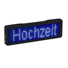 (As show, One size) Bluetooth LED Name Badge Rechargeable Light Sign DIY Programmable Scrolling Message Board Display L