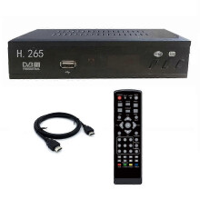 (As show, One size) DVB T2 HEVC 265 Digital TV Tuner DVB-T2 265 1080P HD Decoder USB Terrestrial TV Receiver Set Top Box EU Plug