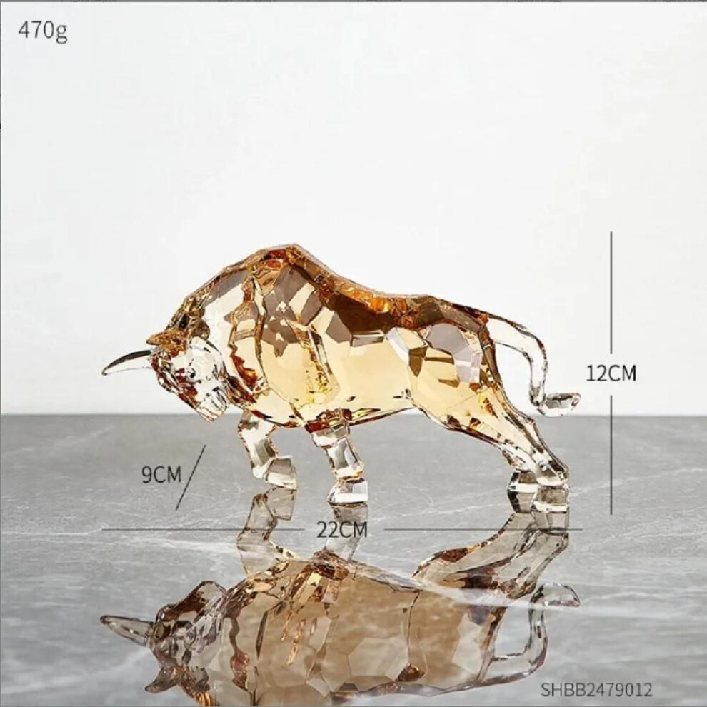 Cow Ornaments Crystal Cow Breath Light Luxury Desk Decorations Home Accessories Living Room Tv Cabinet Wine Cooler
