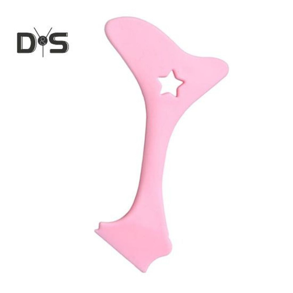(pink) Multi-function Silicone Eyeliner Stencil Tool Reusable Beginner Eyeliner Drawing Assistant 2-In-1 Face Makeup Cream Application Tool Eyeliner Guide