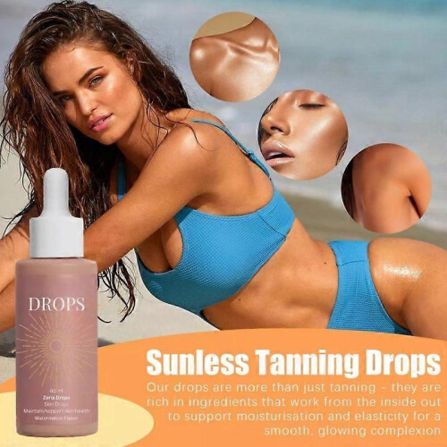 (2pcs)Sunless Tanning Drops,Self Tanning Drops for Dark Fake Tan 2
