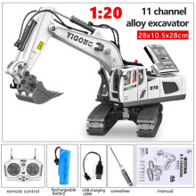 (Typ B, Weiß) RC-Traktor, ferngesteuerter Bagger, funkgesteuertes Auto, Raupentraktor, Bagger-LKW, technisches