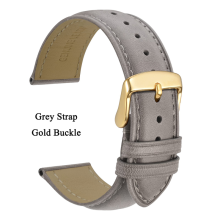 (21 mm Grau-Gold) Echtlederarmband 14 mm 16 mm 18 mm 19 mm 20 mm 21 mm 22 mm 23 mm 24 mm Ersatzarmbänder für Herren-