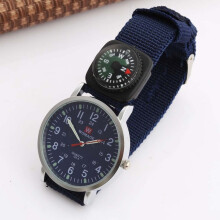 (08193-9blue) Womage Kinderuhren Kindermode Outdoor Uhren Jungen Militäroffizier Tuch Armbanduhr Kinderuhr Relogio