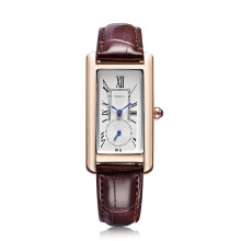 (Braun) Herren Freizeit Uhr Unabhängige Kleine Sekunden Zifferblatt Armbanduhr mit Lederband LL@17 Uhren