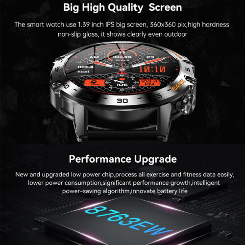 (Orange) K52 Smartwatch für Erwachsene 2