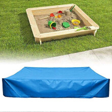 (120x120x20cm, Sky blue) Sandbox Cover, Sandbox Canopy With Drawstring, Sandpit Pool Cover
