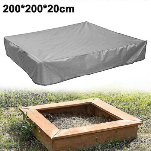(150x150x20cm,Grey)Sandbox Cover, Sandbox Canopy With Drawstring, Sandpit Pool Cover