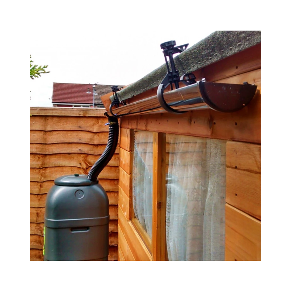 (Flexible, 8FT) Mini Shed Gutter Kit with Downpipe 4FT 6FT 8FT
