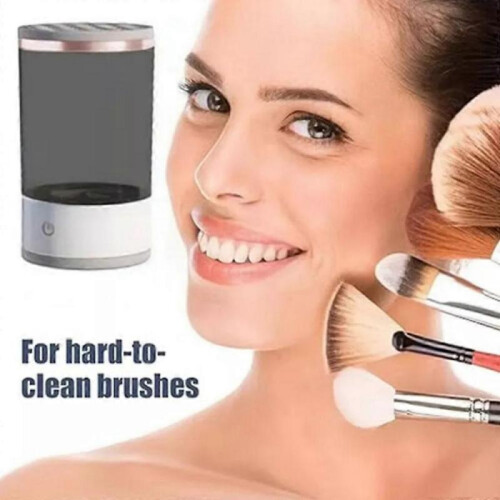 (black) Automatic Electric Cosmetic Brush Cleaner for All Size Makeup Brush 1