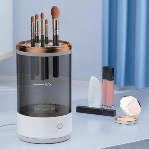 (black) Automatic Electric Cosmetic Brush Cleaner for All Size Makeup Brush 2