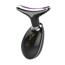 (Black) Wavy Chic Beauty Microcurrent Facial Device, Multifunctional Facial Skin Care Massager,100% New