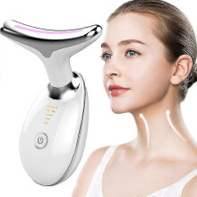 (White) Wavy Chic Beauty Microcurrent Facial Device, Multifunctional Facial Skin Care Massager,100% New