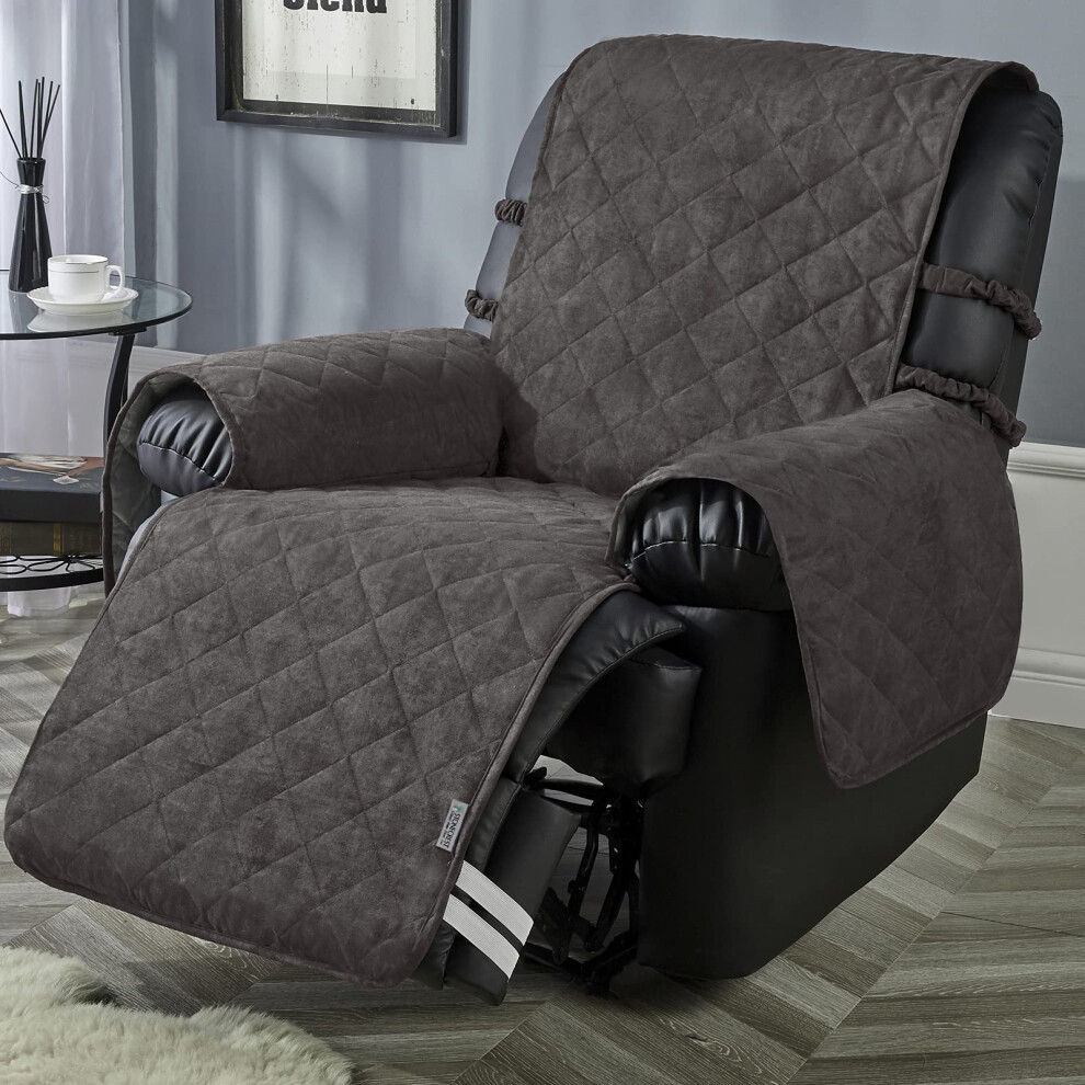 Housse de fauteuil inclinable Stonecrest imperm  able en microsu  de pour animaux de compagnie (fauteuil inclinable graphite 23"" standard)