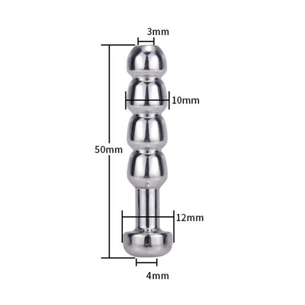 (silver, 10mm) Metal Urethral Dilation Stainless Steel Stick Male Masturbator Urethral Chastity Slave Sounding Penis Plug Sex Toy
