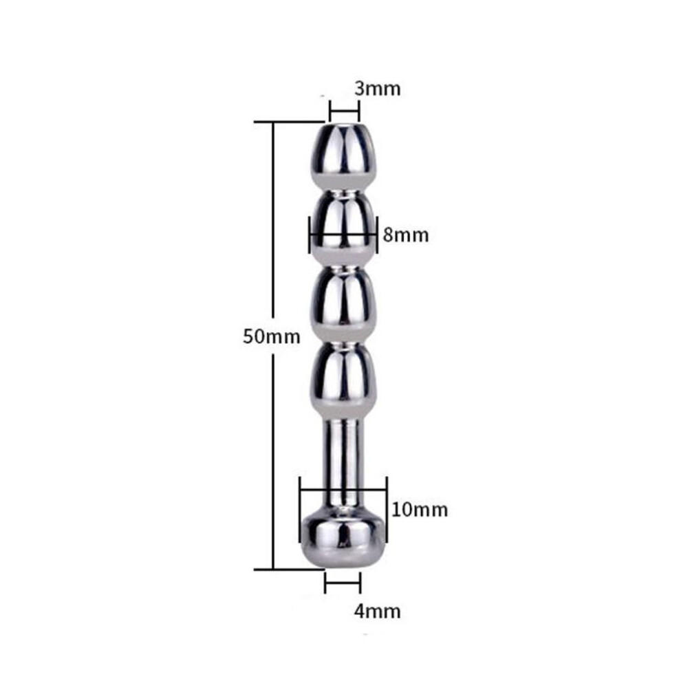(silver, 8mm) Metal Urethral Dilation Stainless Steel Stick Male Masturbator Urethral Chastity Slave Sounding Penis Plug Sex Toy